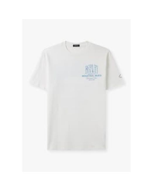 Mens Archive T Shirt In White di Replay da Uomo