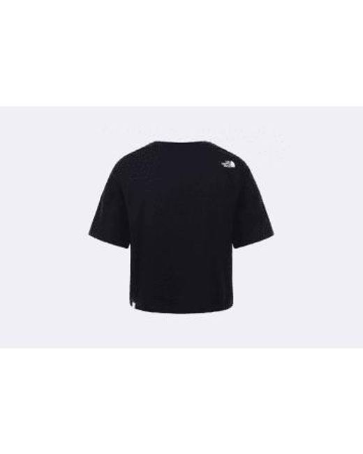 The North Face Blue Wmns Cropped Sd Tee S / Negro