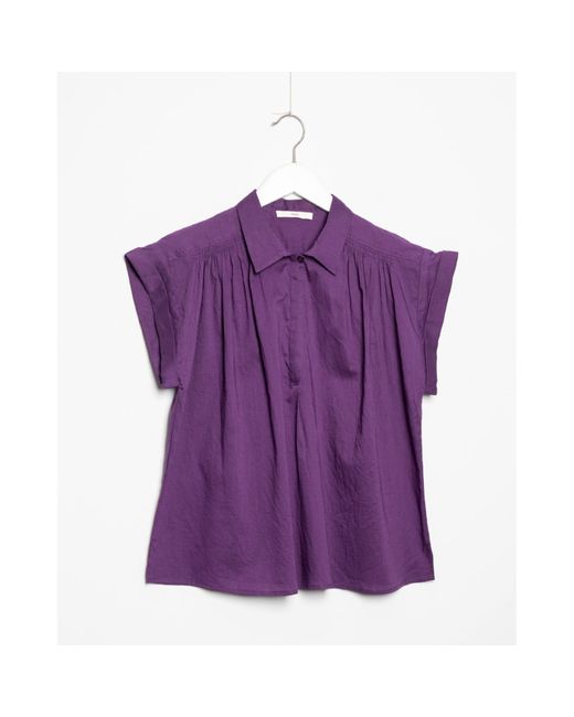 Nouvelle chemise en satin Emma HOD en coloris Purple