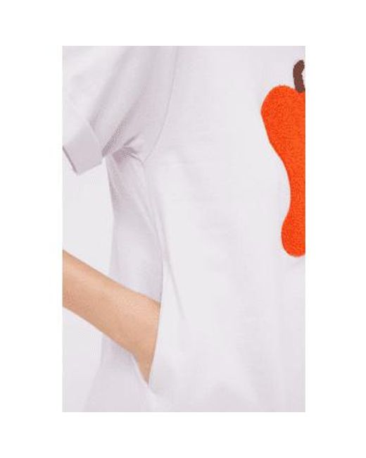Compañía Fantástica White Textured Apple Shirt Lilac M