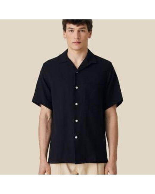 Pique Shirt 2 di Portuguese Flannel in Black da Uomo