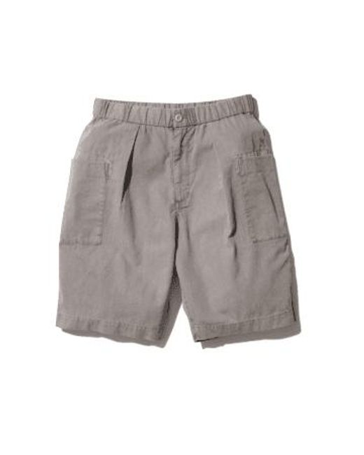 Snow Peak Gray Dyed Recycled Cotton Shorts Grey Small for men