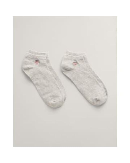 Gant White 2-pack Shield Ankle Socks for men