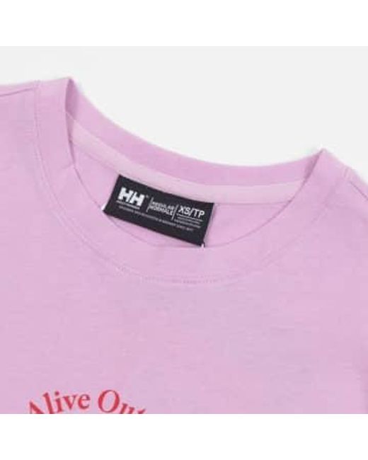 Womens Core Graphic T Shirt In di Helly Hansen in Pink