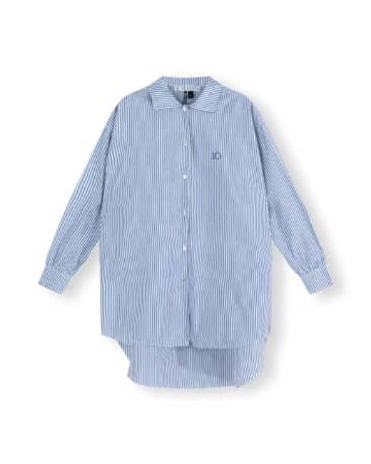 Rayures chemise surdimensionnées 10Days en coloris Blue