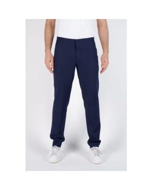 Remus Uomo Blue Stretch Fit Cotton Trouser for men