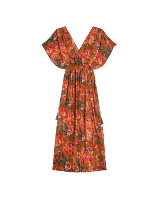 Louise Misha Multicolor Guadalara Maxi Dress Cinnamon Poppy Bloom 8