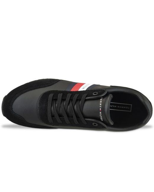 tommy hilfiger corporate leather trainers