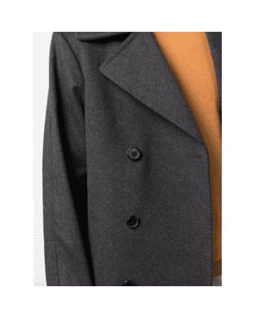 Double Breasted Overcoat di Paul Smith in Black da Uomo