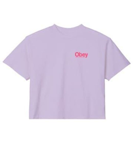 T Shirt Lilas di Obey in Purple