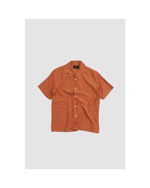Camisa cara ladrillo Portuguese Flannel de hombre de color Orange