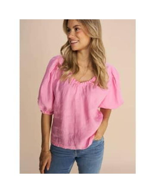 Mmtaissa tamaño la blusa lino: l, col: rosa Mos Mosh de color Pink