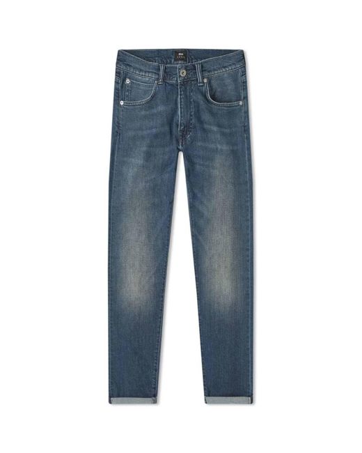 Edwin Ed-85 Slim Tapered Drop Crotch Cs Red Listed Blue Denim Mission Wash L32 for men