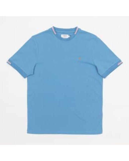 Farah Blue Bedingfield Tipping T-shirt for men