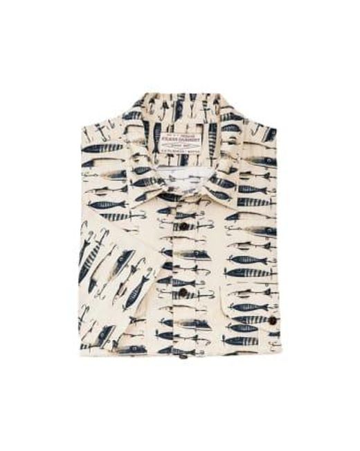 Short Sleeve Washed Feather Cloth Shirt Lures di Filson in Natural da Uomo