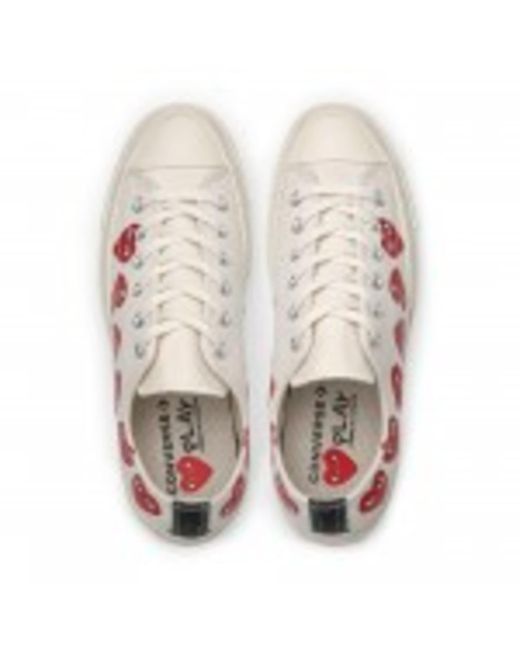 COMME DES GARÇONS PLAY Baumwolle X Converse Multi Rotes Herz Chuck Taylor  All Star 70 Niedrige weiße Schuhe in Weiß für Herren - Lyst