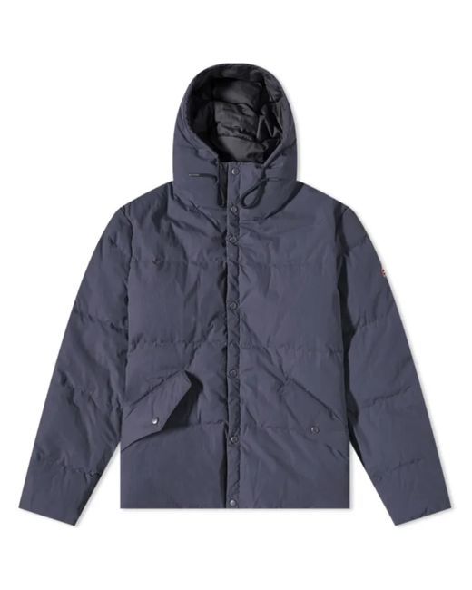 Navy blue cropped shop puffer jacket