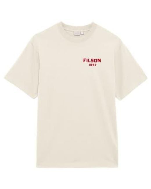 Filson Natural Frontier Graphic T-shirt Silver Birch/savy Red Small for men