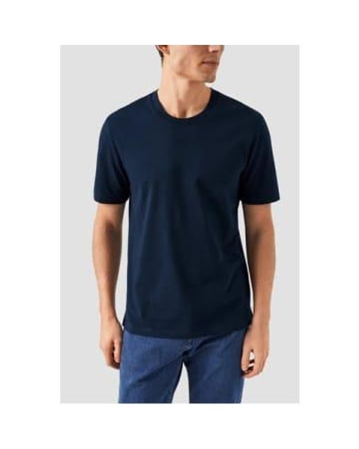 T-shirt en coton supima bleu marine 10001035728 Eton of Sweden pour homme en coloris Blue