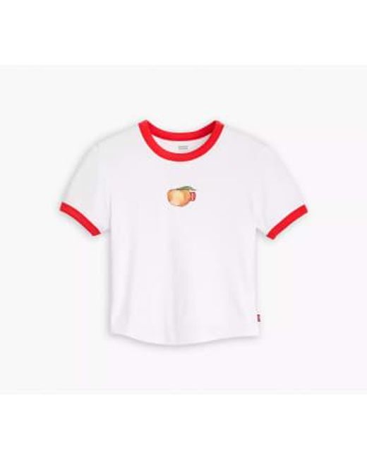 Levi's Red Mini Ringer Graphic Print T Shirt
