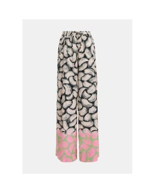 Essentiel Antwerp White Off Black And Pink Firm Pants
