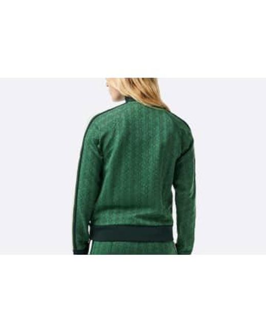 Lacoste Green Wmns paris sweatshirt monograma jacquard