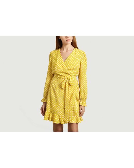 robe portefeuille jaune