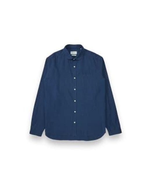 Oliver Spencer Blue Eton Collar Shirt Lawes Navy 15 for men