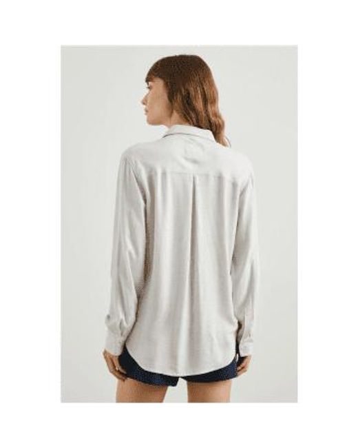 Rails White Hunter Single Pocket Long Sleeve Shirt Size: M, Col: Beige M