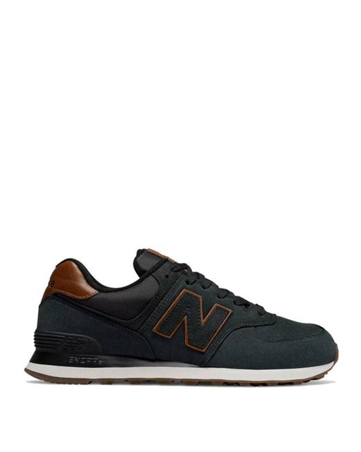 New Balance 574 Trainers Black / Tan 