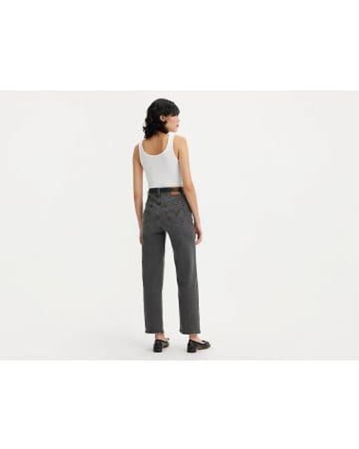 Levi's Gray Jean Ribcage Straight Ankle
