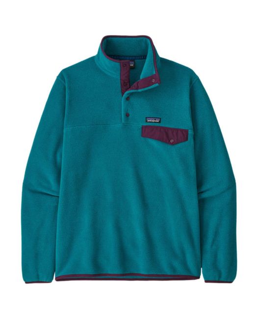 Patagonia Lightweight Synchilla Snap-t Fleece Pullover Belay Blue for men