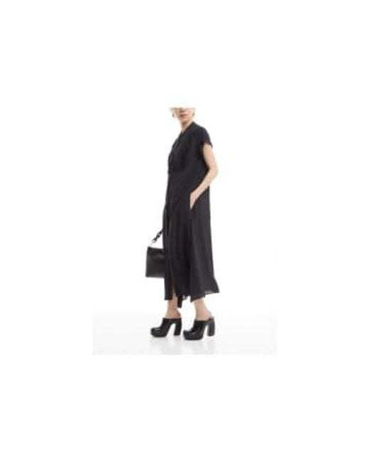 Forma Woven Tassle Detail Button Down Dress Size 12 Col di Marella in Black