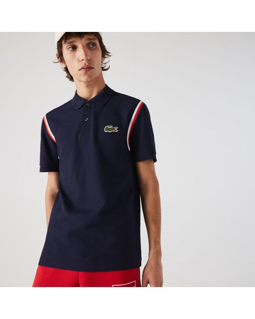 Lacoste "made In France" Regular Fit Organic Cotton Polo Shirt Navy Blue  for Men - Save 20% - Lyst