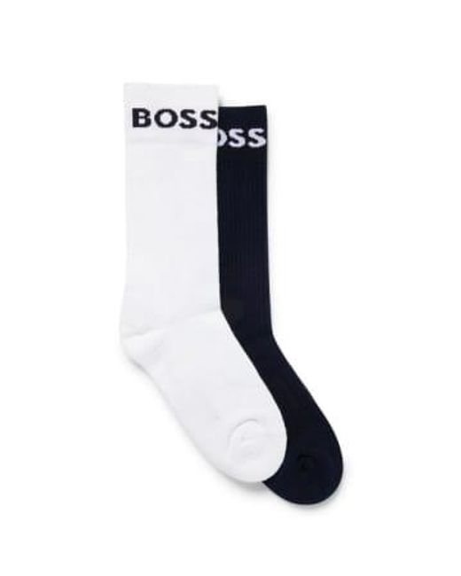 2 paquetes rs sport socks Boss de hombre de color Black
