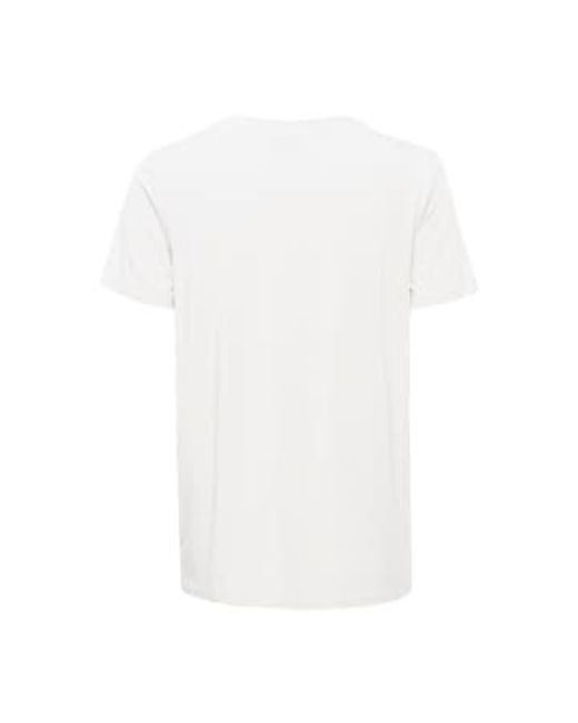 Saint Tropez White Adeliasz v hals t -shirt