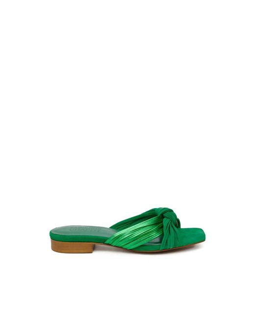 FABIENNE CHAPOT Green Metallic Momo Sandals