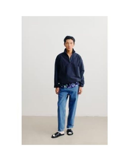 A Kind Of Guise Blue Ozren Overthrow Jacket Adriatic Navy S for men
