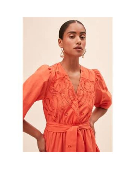 Suncoo Cliff Embroidered Wrap Dress T0
