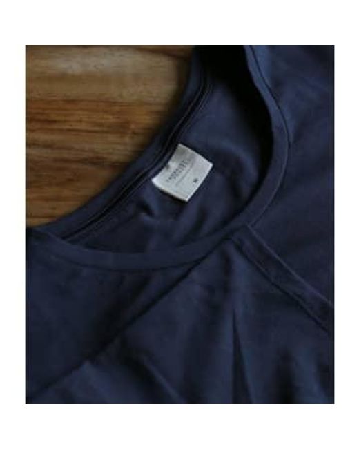 The shirt project organic botton modal mix shirt round coldolline halbarm Cashmere Fashion en coloris Blue