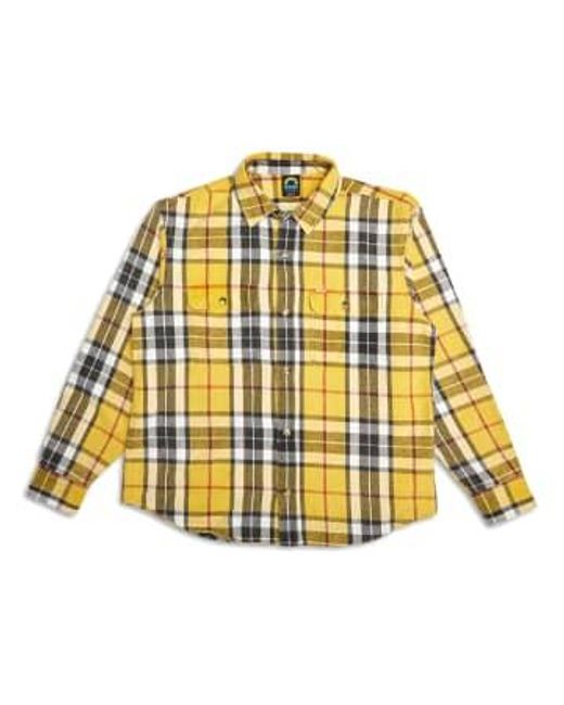 Deus Ex Machina Yellow Vacay Check Shirt for men