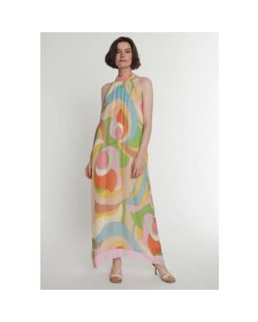 Ana Alcazar Multicolor Pavora Maxi Halter Dress