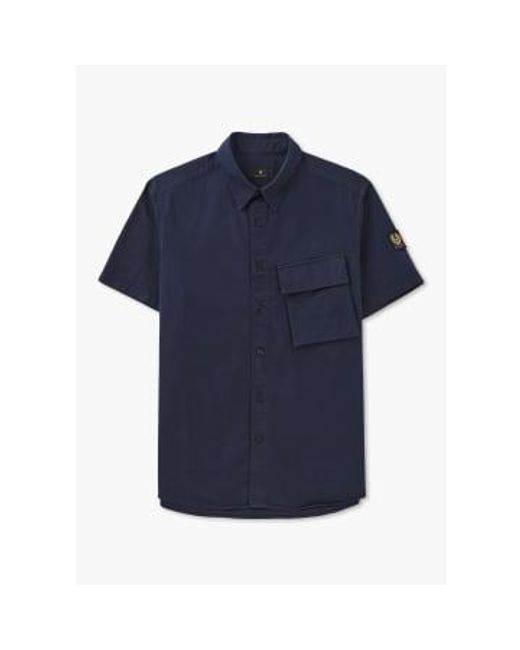 Belstaff Mens scastieren kurzarmes hemd in der marine in Blue für Herren
