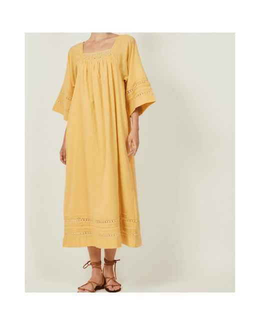 Hartford Yellow Ria Pollen Woven Dress