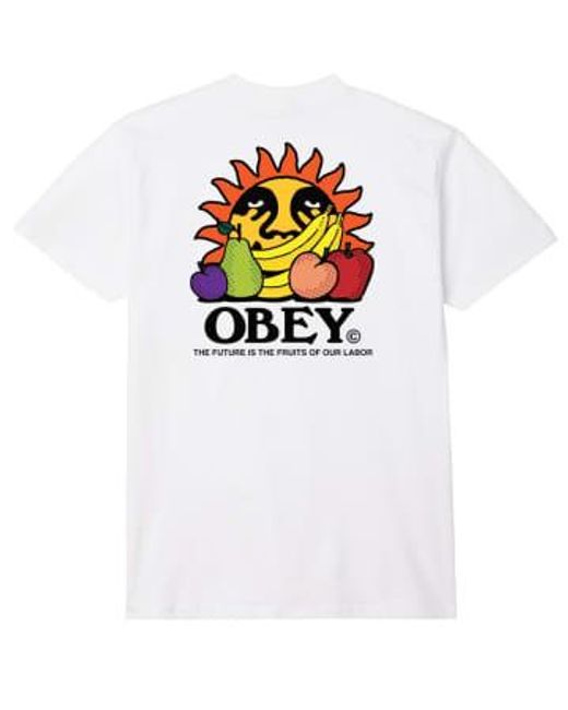 Obey White T-shirt S for men