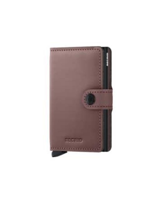 Secrid Brown Mini Wallet Matte One Size for men