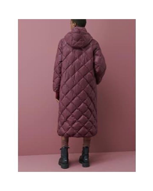 Marella Red Abruzzo Long Quilted Coat