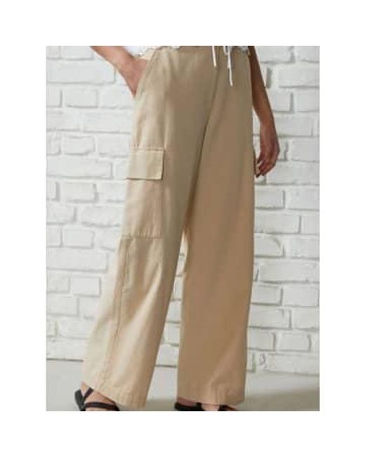 Great Plains Natural Utility Cotton Trousers Sand Uk 8