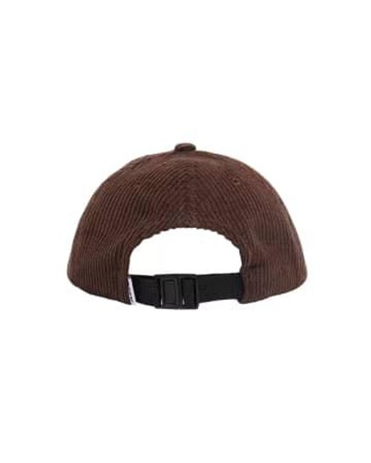 Obey Brown Cord Label 6 Panel One Size for men