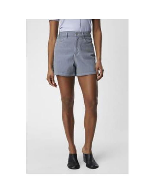 Sola White Twill Shorts di Object in Blue